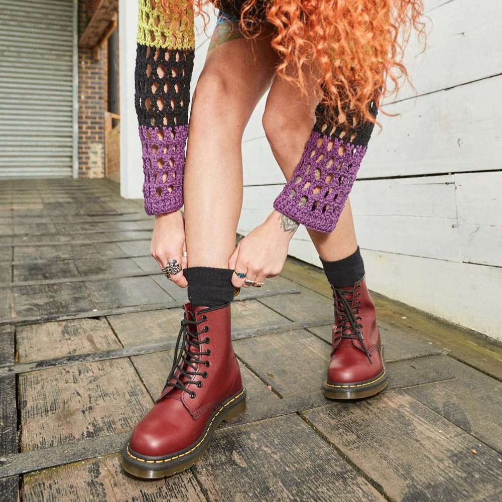 Doc Martens Airwalk Red 1460 Smooth Leather